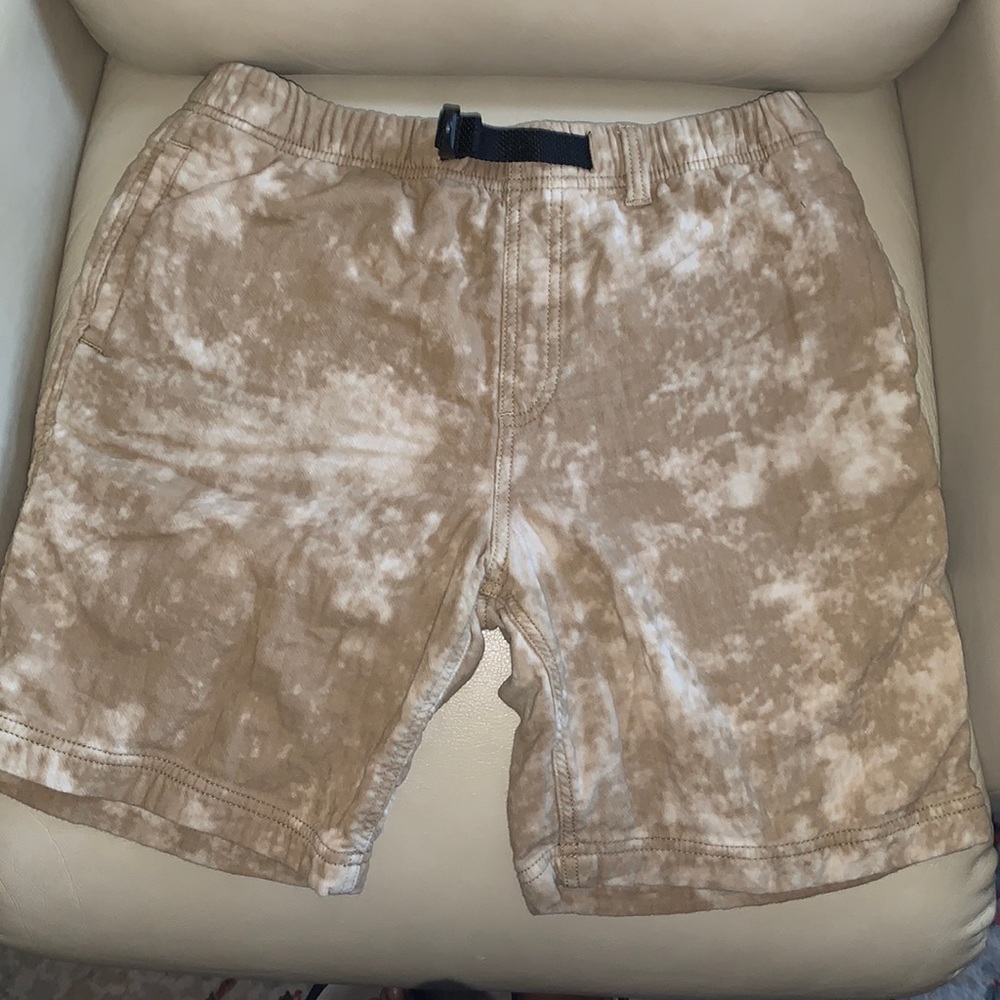 *3 for $25* Wonder Nation Tan TYE Dye Shorts w/ pockets Size YOUNG  XL